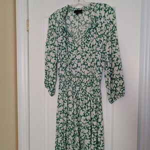Phase Eight UK 10 Us 6 Floral Green and White Dress